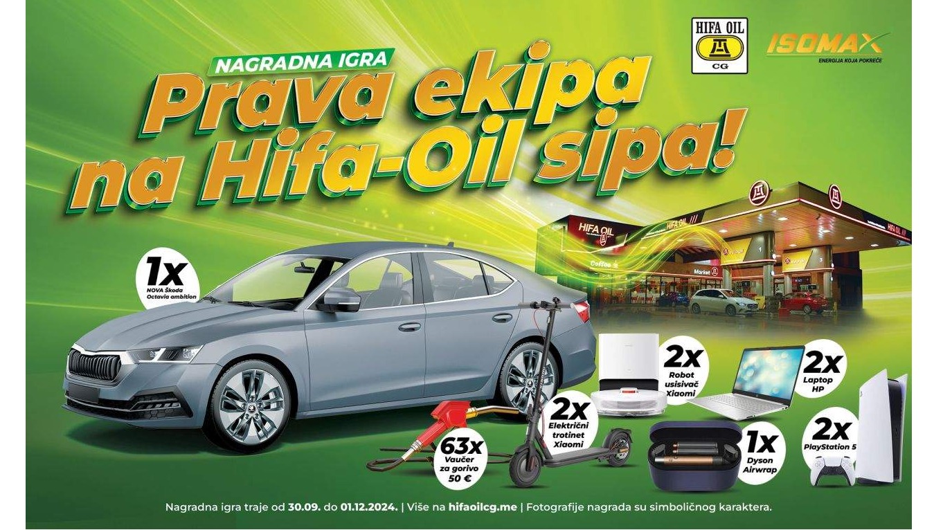 Velika Hifa Oil nagradna igra: Prava ekipa na Hifa Oil sipa!