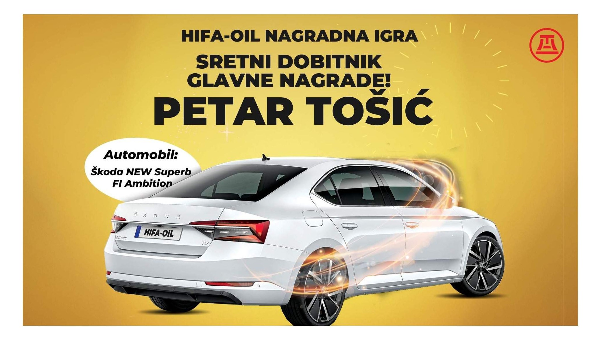 Petar Tošić iz Podgorice je sretni dobitnik automobila Škoda Superb